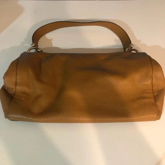 COACH MIA Brown Pebbled Leather Shoulder Bag